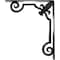 Ekena Millwork Fleur De Lis Wrought Iron Bracket, (Triple center brace), Antiqued Silver 2"W x 12"D x 15"H BKTM02X12X15TFLASV - alternate 7